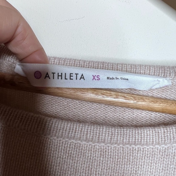 Athleta Cashmere Lodge Sweater Chianti Stripe XS - Picture 4 of 12